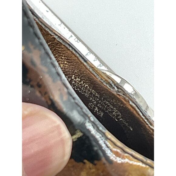 Antonio Melani Shoes Womens 8M Leopard Slingback Peep Toe Low Wedge Heel Slip On - Picture 11 of 13